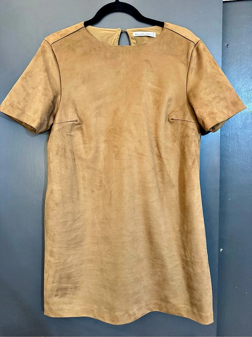Abercrombie & Fitch Vegan Suede T-Shirt Mini Dress Brown Medium